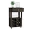 Tuhome Memphis Bar Cart, Twelve Built-in Wine Rack, Four Legs, One Open Shelf, Espresso BLC6719 - alternate 6